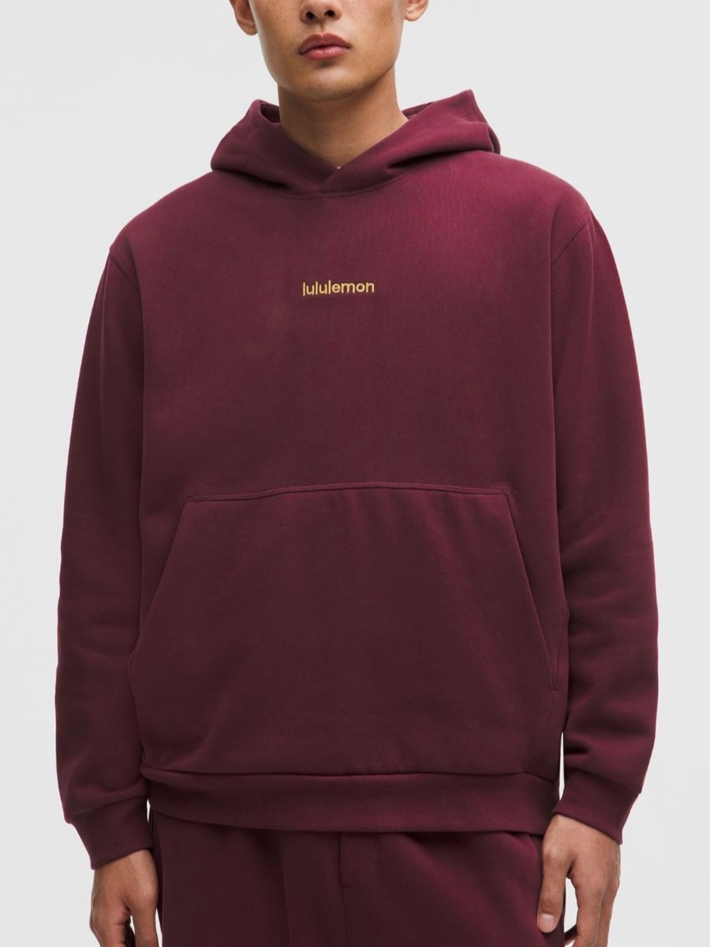 NWT! lululemon athletica Burgundy Pullover Hoodie with Gold Logo